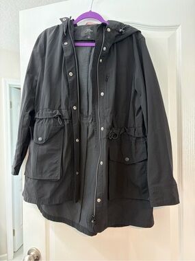 J. Crew Black Hooded Utility Anorak Jacket